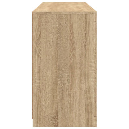 Skjenk Sonoma Eik med LED-lys 123x37x67 cm