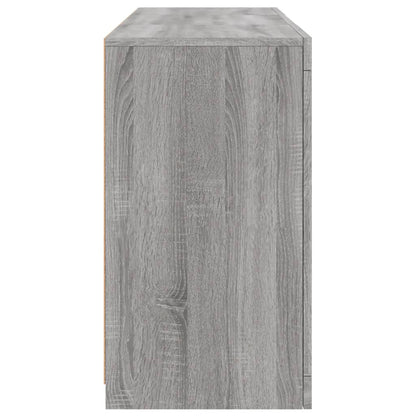 Skjenk Sonoma Grå med LED-lys 123x37x67 cm