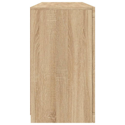 Skjenk Sonoma Eik med LED-lys 142,5x37x67 cm