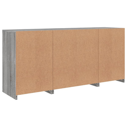 Skjenk Sonoma Grå med LED-lys 142,5x37x67 cm