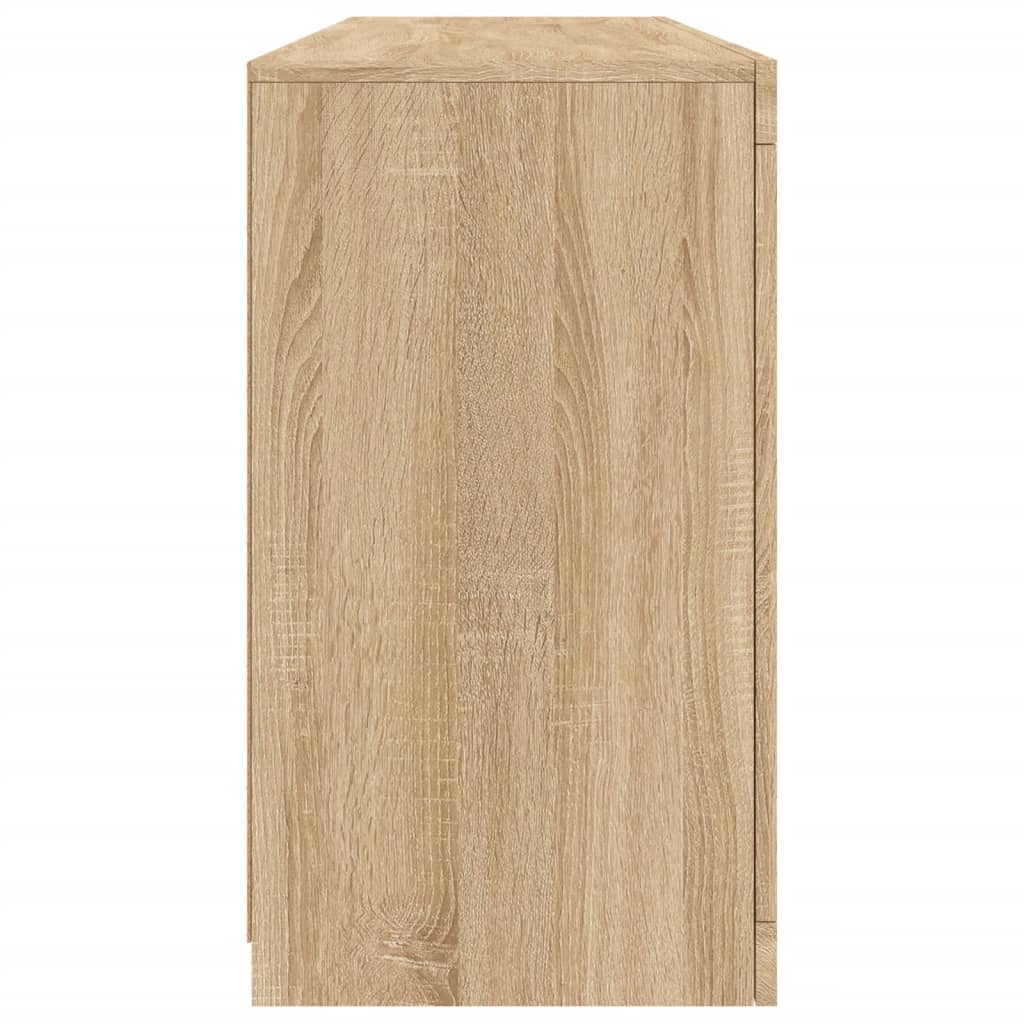 Skjenk Sonoma Eik med LED-lys 163x37x67 cm