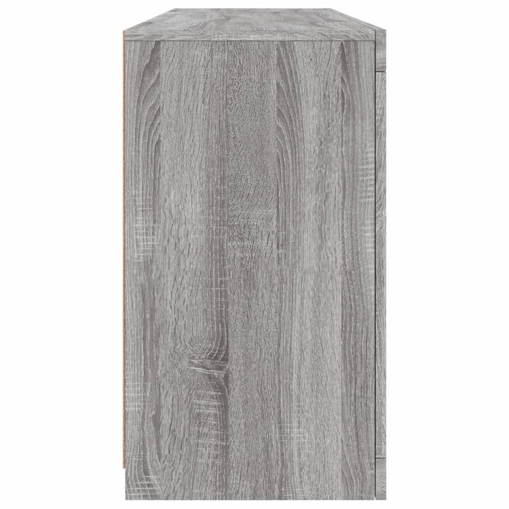 Skjenk Sonoma Grå med LED-lys 163x37x67 cm