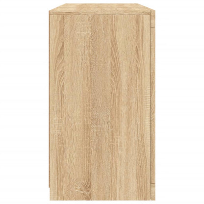 Skjenk Sonoma Eik med LED-lys 123x37x67 cm