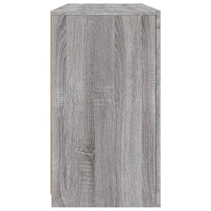 Skjenk Sonoma Grå med LED-lys 123x37x67 cm