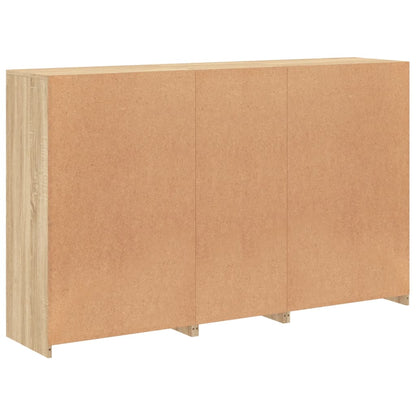 Skjenk Sonoma Eik med LED-lys 162x37x100 cm