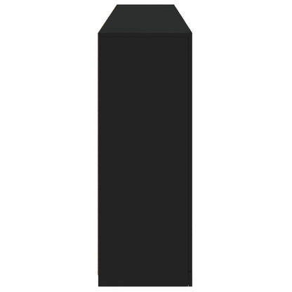 Skjenk Svart med LED-lys 181,5x37x100 cm