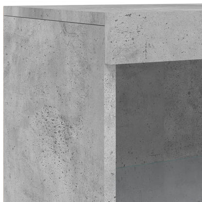 Skjenk Betonggrå med LED-lys 181,5x37x100 cm