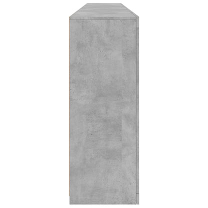 Skjenk Betonggrå med LED-lys 162x37x100 cm