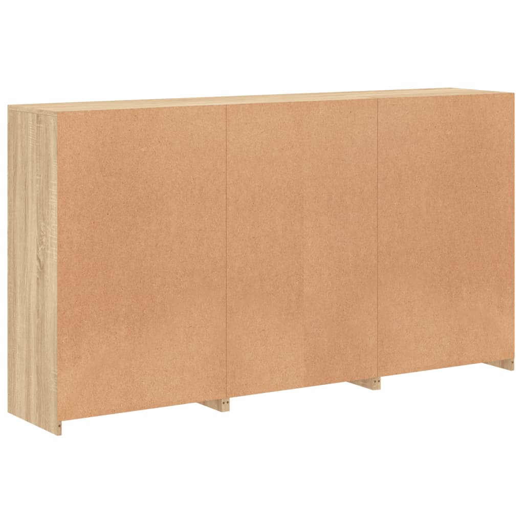 Skjenk Sonoma Eik med LED-lys 181,5x37x100 cm