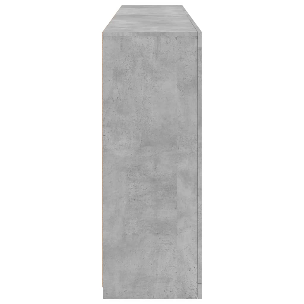 Skjenk Betonggrå med LED-lys 181,5x37x100 cm