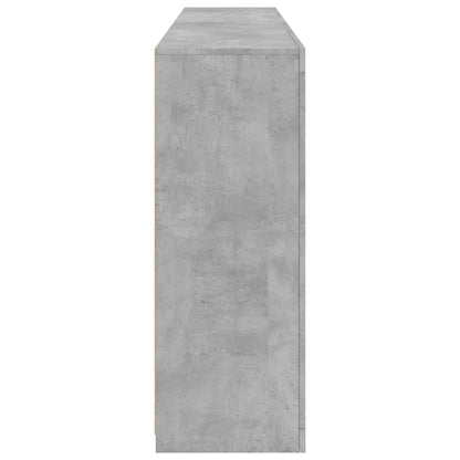 Skjenk Betonggrå med LED-lys 181,5x37x100 cm