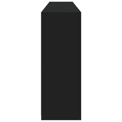 Skjenk Svart med LED-lys 202x37x100 cm