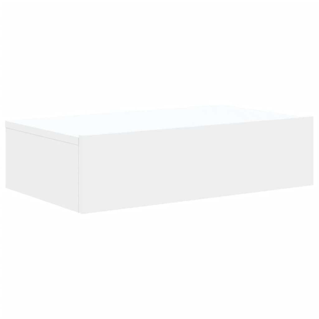 TV-Møbel Hvit TV-benk med LED-lys 60x35x15,5 cm