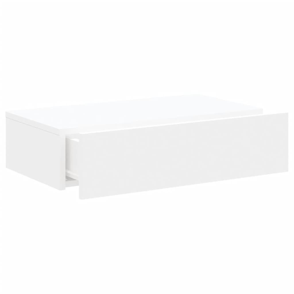 TV-Møbel Hvit TV-benk med LED-lys 60x35x15,5 cm
