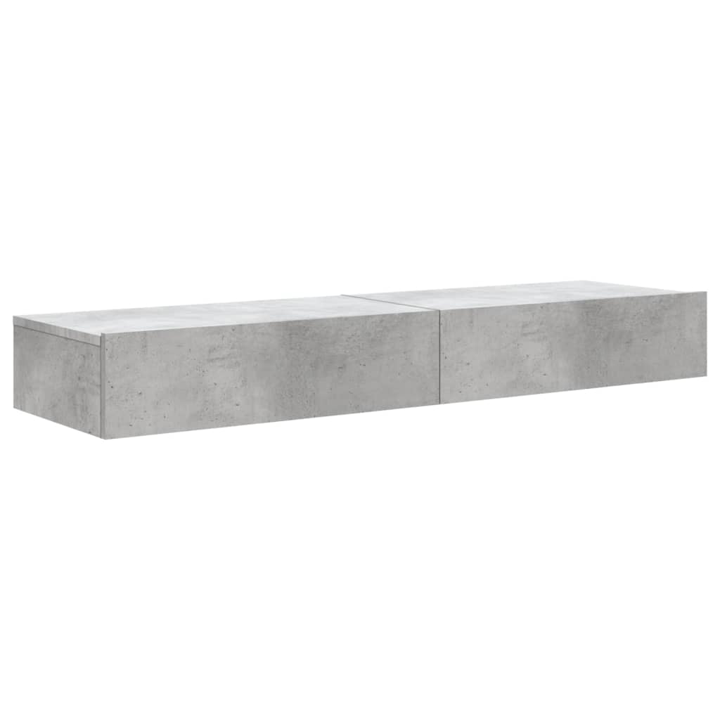 TV-Møbel Betonggrå TV-Benk med LED-lys 2 stk 60x35x15,5 cm?