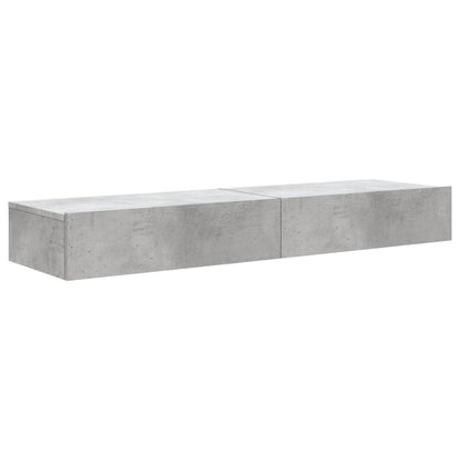 TV-Møbel Betonggrå TV-Benk med LED-lys 2 stk 60x35x15,5 cm?