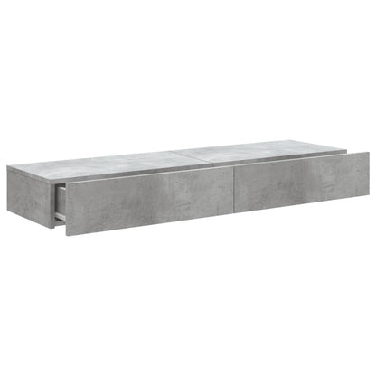 TV-Møbel Betonggrå TV-Benk med LED-lys 2 stk 60x35x15,5 cm?