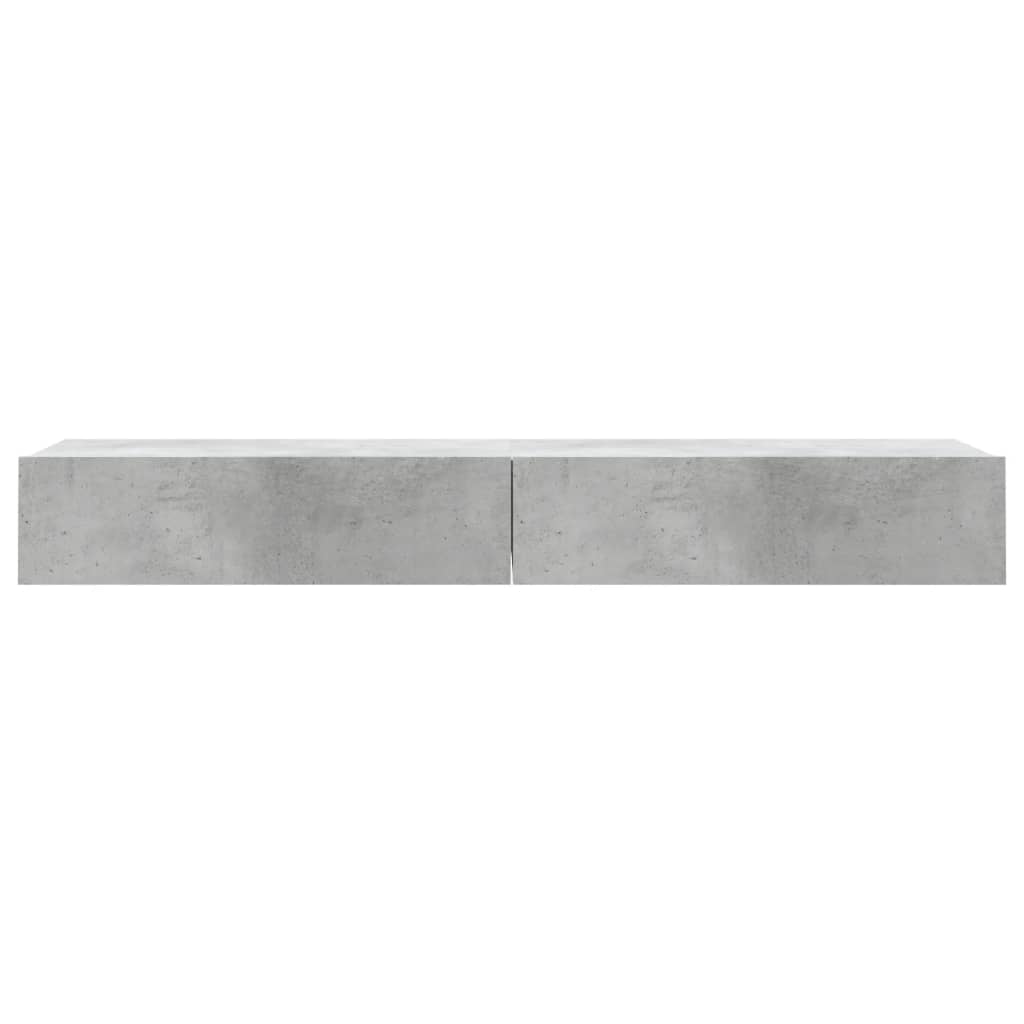 TV-Møbel Betonggrå TV-Benk med LED-lys 2 stk 60x35x15,5 cm?