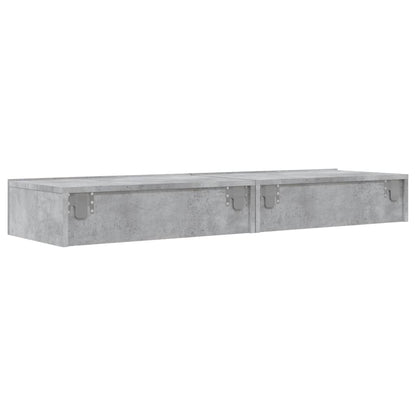 TV-Møbel Betonggrå TV-Benk med LED-lys 2 stk 60x35x15,5 cm?