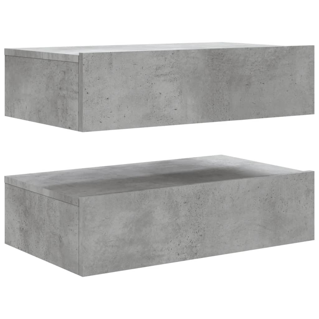 TV-Møbel Betonggrå TV-Benk med LED-lys 2 stk 60x35x15,5 cm?
