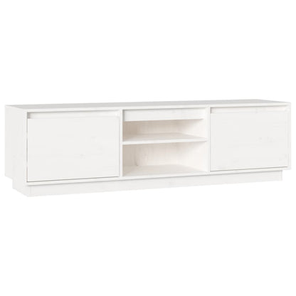 TV-Møbel Hvit TV-benk 140x35x40 cm heltre furu