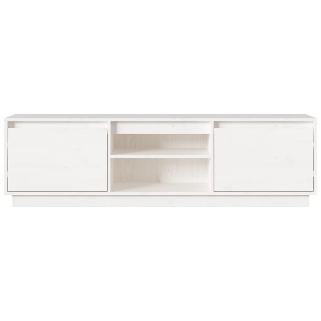 TV-Møbel Hvit TV-benk 140x35x40 cm heltre furu