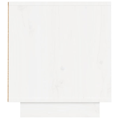 TV-Møbel Hvit TV-benk 140x35x40 cm heltre furu