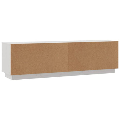 TV-Møbel Hvit TV-benk 140x35x40 cm heltre furu