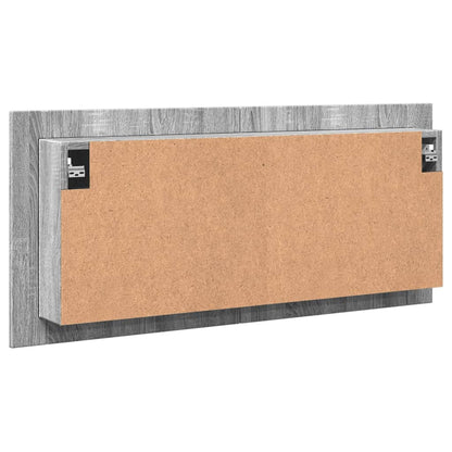 Baderomsspeil LED Speilskap for baderom Sonoma Grå 100x12x45 cm