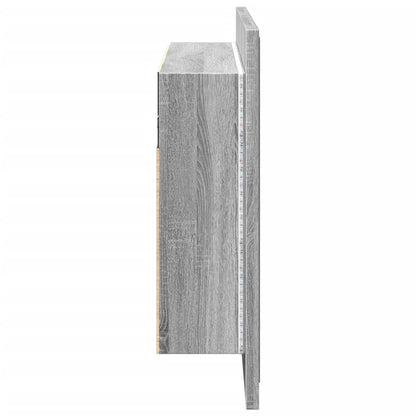 Baderomsspeil LED Skap Sonoma Grå 90x12x45 cm akryl