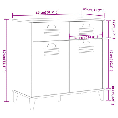 Skjenk Hvit VIKEN 80x40x80 cm