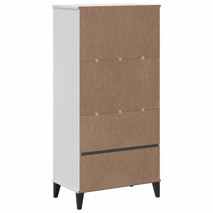 Bokhylle Hvit VIKEN 60x35x123 cm