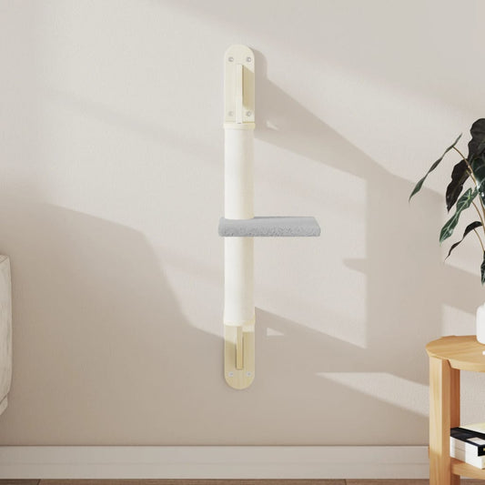 Kattemøbel Vegghengt kattetre med klorestolpe lysegrå 85,5 cm