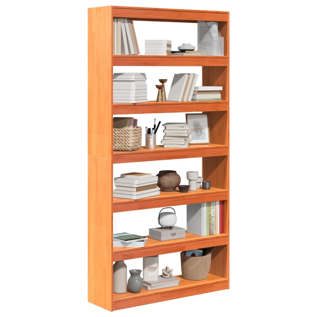 Bokhylle Tre Romdeler 100x30x199,5 cm heltre furu