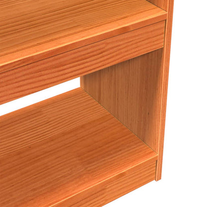 Bokhylle Tre Romdeler 100x30x199,5 cm heltre furu
