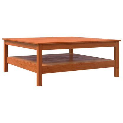 Salongbord Sofabord Tre heltre furu voksbrun 100x100x40 cm