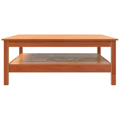 Salongbord Sofabord Tre heltre furu voksbrun 100x100x40 cm