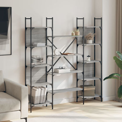 Bokhylle Sonoma Grå 155,5x24x166,5 cm