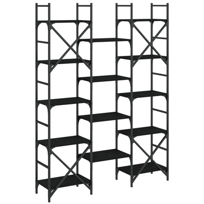 Bokhylle Svart 127,5x28,5x172,5 cm