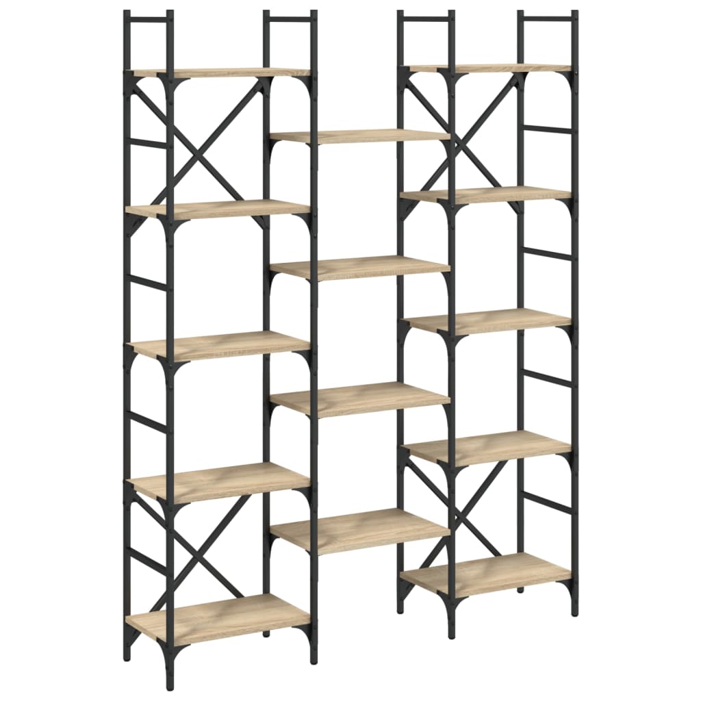Bokhylle Sonoma Eik 127,5x28,5x172,5 cm