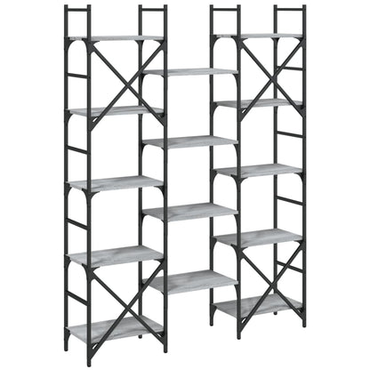 Bokhylle Sonoma Grå 127,5x28,5x172,5 cm