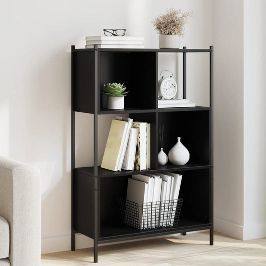 Bokhylle Svart 72x28x109 cm