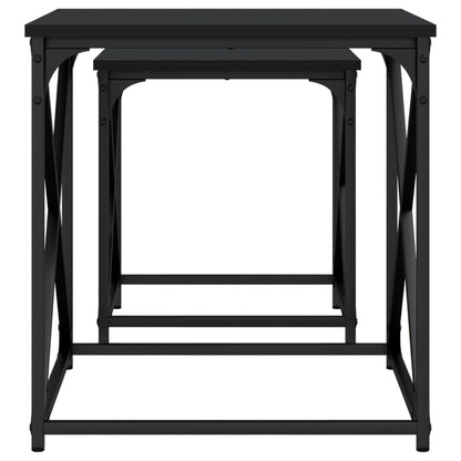Salongbord Sofabord Svart Stablebare 2 stk