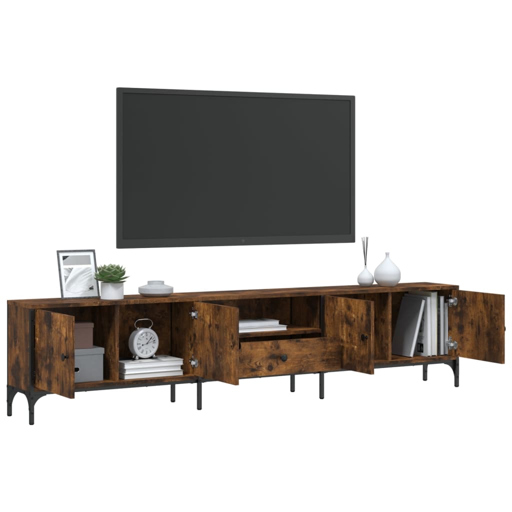 TV-Møbel Røkt EikTV-benk med skuff 200x25x44 cm
