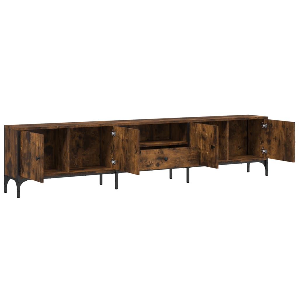 TV-Møbel Røkt EikTV-benk med skuff 200x25x44 cm
