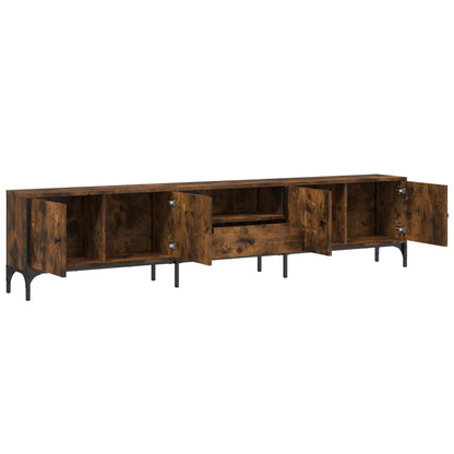 TV-Møbel Røkt EikTV-benk med skuff 200x25x44 cm