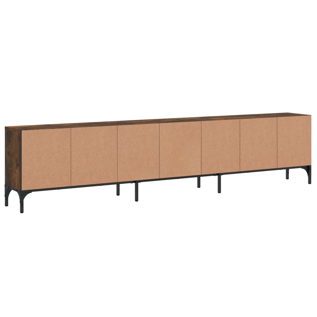 TV-Møbel Røkt EikTV-benk med skuff 200x25x44 cm