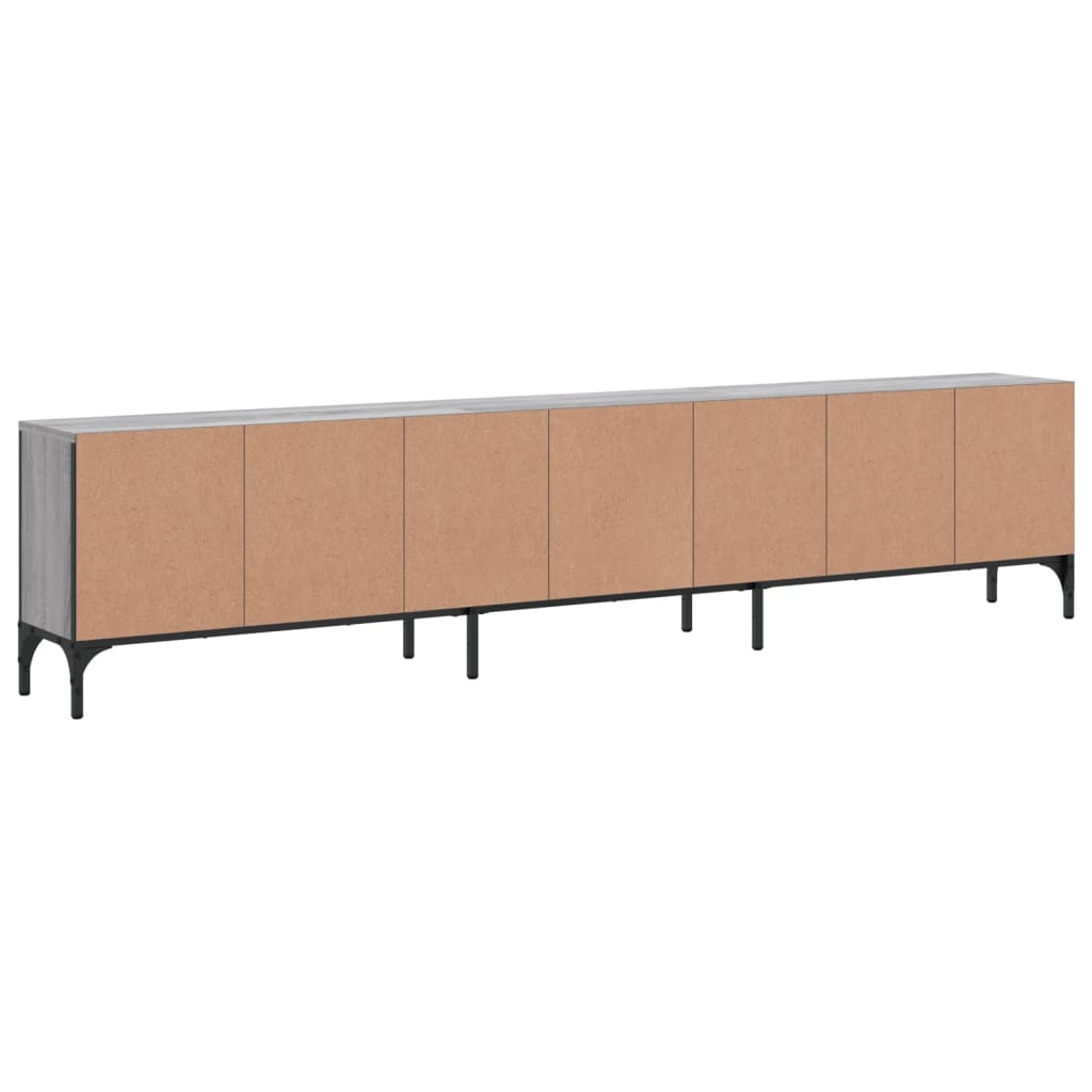 TV-Møbel Sonoma Grå TV-benk med skuff 200x25x44 cm
