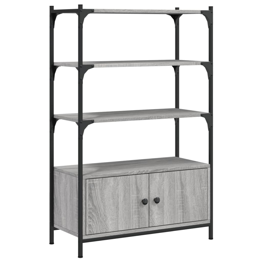 Bokhylle Sonoma Grå 3 etasjer 70x30x109,5 cm