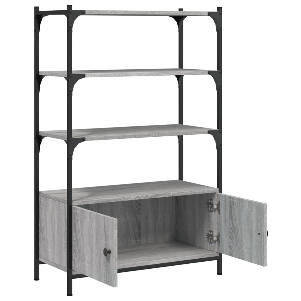 Bokhylle Sonoma Grå 3 etasjer 70x30x109,5 cm